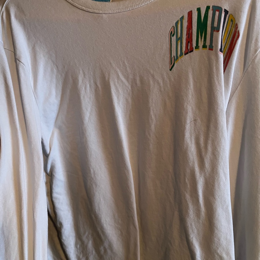 Champion Multicolor Logo White Shirt